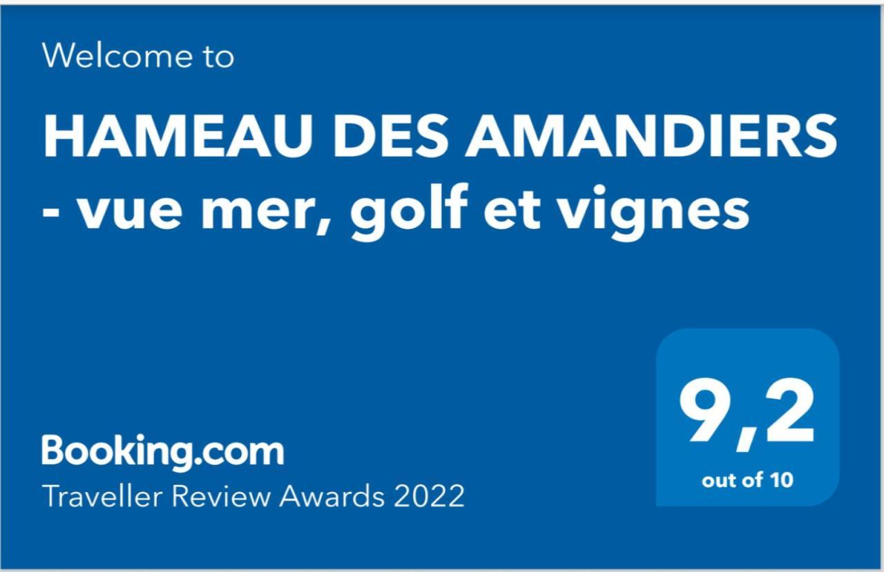 HAMEAU DES AMANDIERS - vue mer, golf et vignes Lejlighed Saint-Cyr-sur-Mer Eksteriør billede