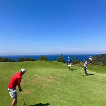 HAMEAU DES AMANDIERS - vue mer, golf et vignes Lejlighed Saint-Cyr-sur-Mer Eksteriør billede